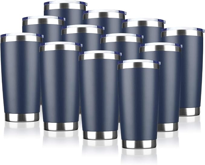20oz Tumbler Bulk Stainless Steel Vacuum Insulated Tumblers by VisittheEcoMozz