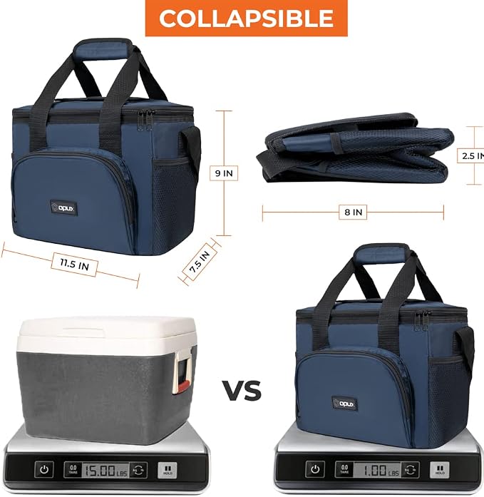 OPUX Soft Cooler Bag, Insulated Collapsible Lunch Cooler Bag - Image 4