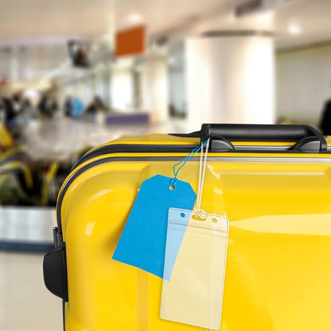 50 Pcs Clear Luggage Tags Bag Tags Holder Identification ID Card Badge Holder - Image 7