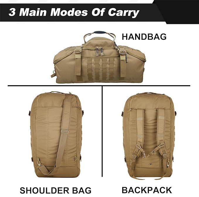 3 In 1 Military Backpack Travel Duffle Bag - Image 2