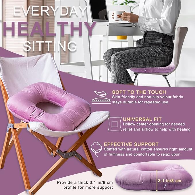 Stuffed Donut Pillow Seat Cushion | - Image 2