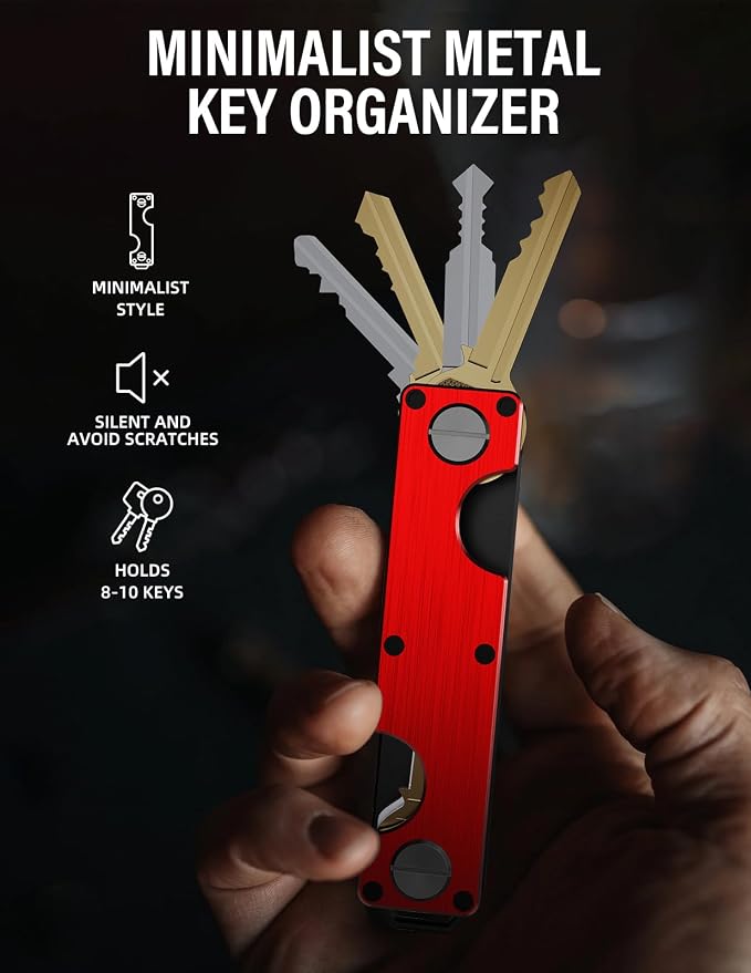 Key Organizer Key Holder Compact Key Case Minimalist Metal Key Chain Key Holder - Image 3