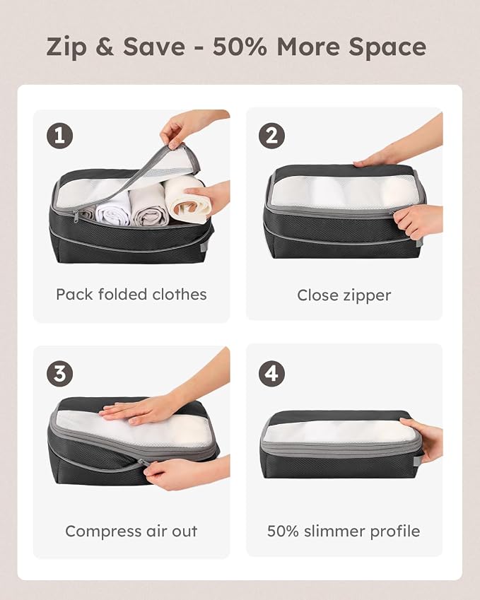 4 Set Compression Packing Cubes - Image 4