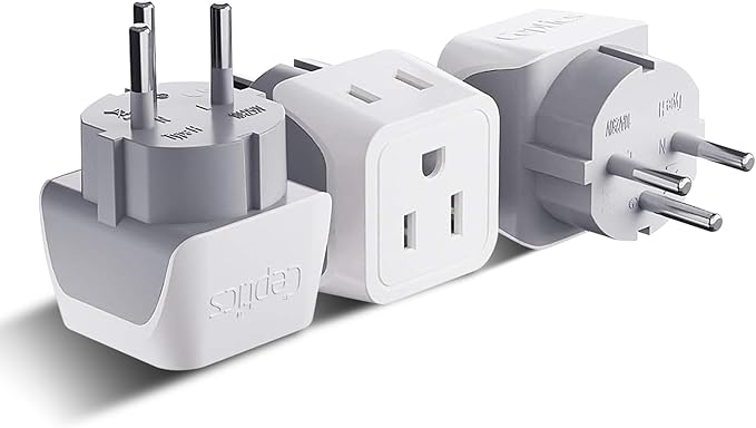 Ceptics Israel Plug Adapter - 2 in 1 Type H Adapter by Ceptics