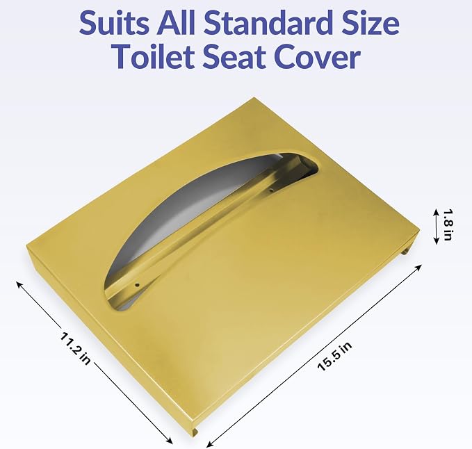 Stainless Steel Toilet Seat Cover Dispenser, Wall Mount Single or 1/2 Fold - Image 7