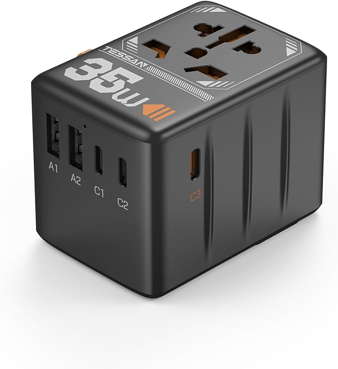 TESSAN Universal Travel Adapter, 35W International Plug Adaptor by TESSAN