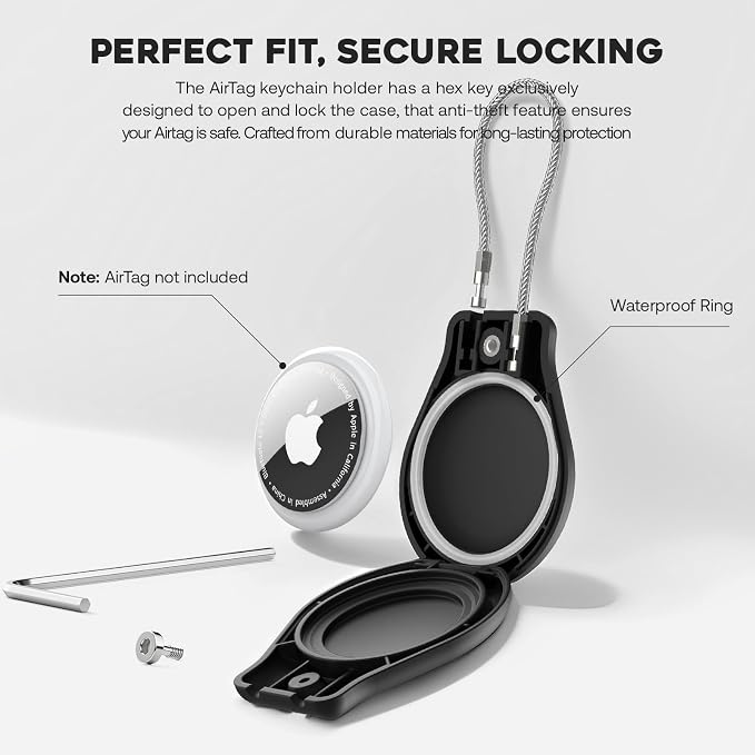 Waterproof AirTag Keychain Holder, Air tag Lock Case - Image 5