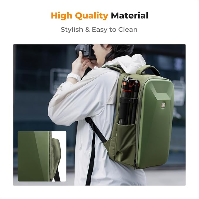 K&F Concept Camera Backpack, Hardshell Photography DSLR Camera Bag - Image 6