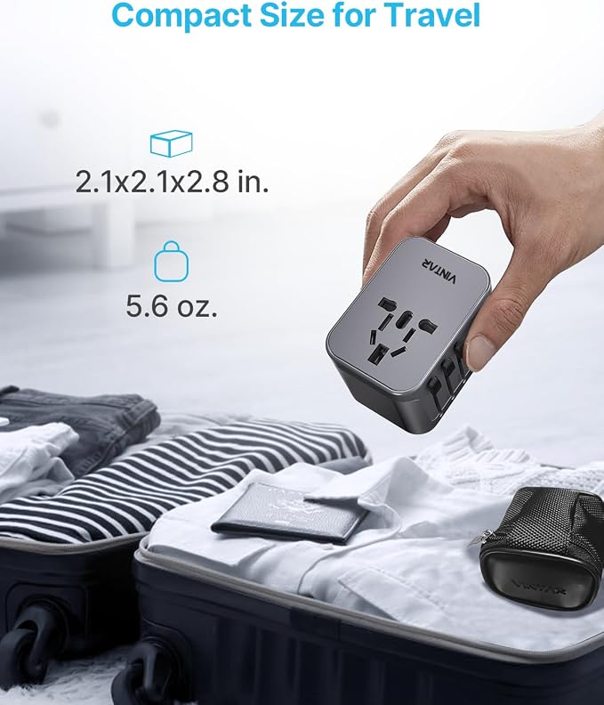 Universal Travel Adapter, VINTAR International Power Adapter - Image 6