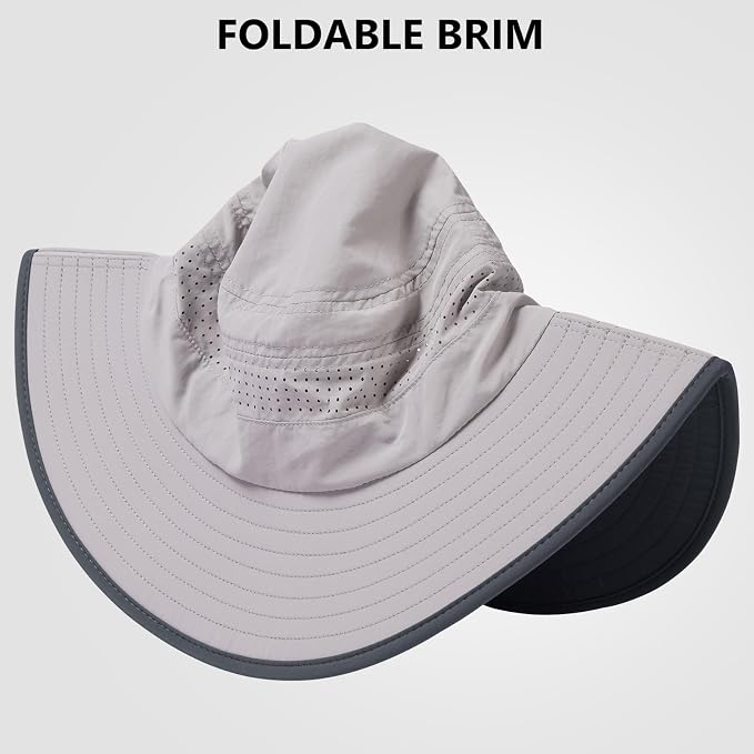 UPF 50+ Foldable Brim Water-Resistant Sun Bucket Hat - Image 2