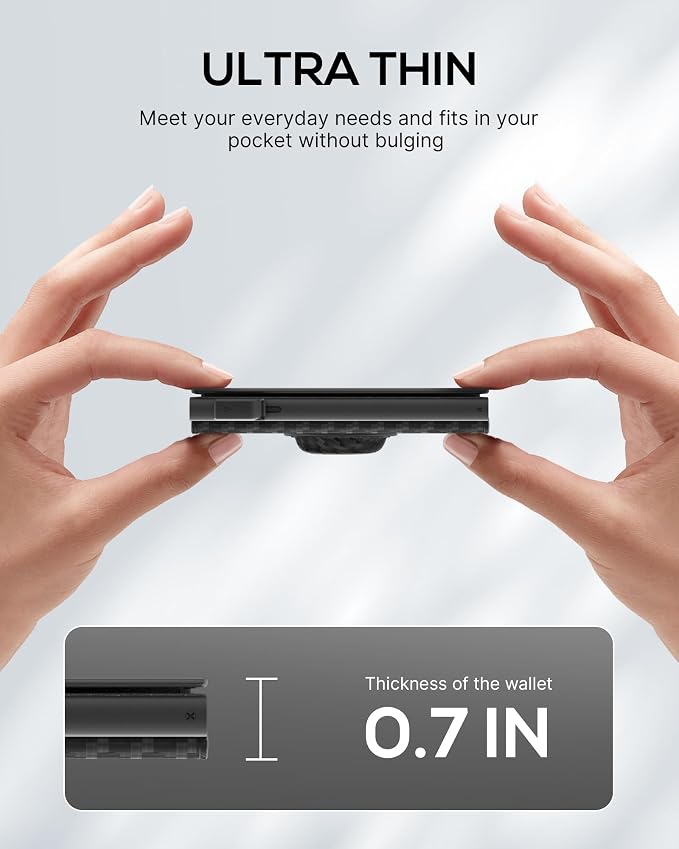 Mens Wallet Card Holder for AirTag: Smart Wallet Compatible - Image 3