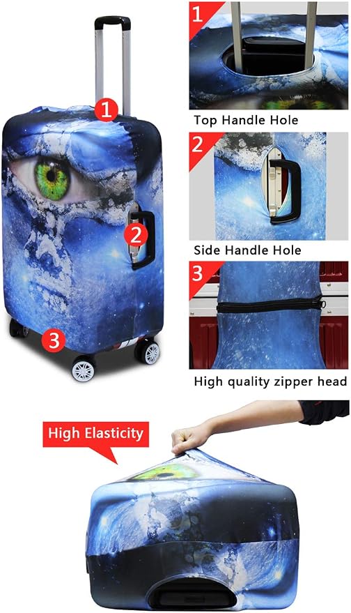 Capybara Suitcase Cover Cute Luggage Cover Protector Invisible Zipper Closure - Image 6