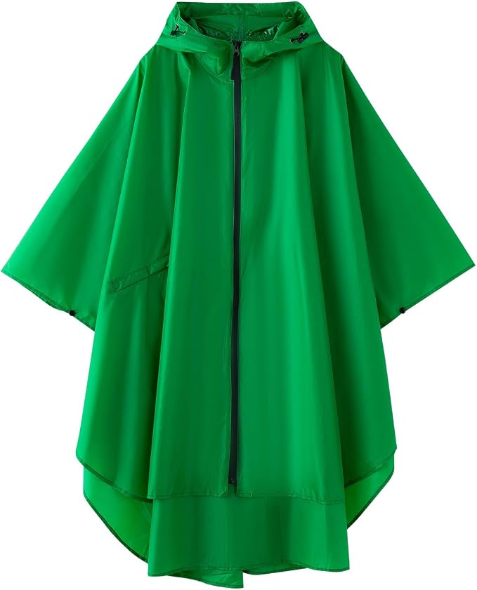 Cloak raincoat Unisex poncho Adult hooded men and women by Unknown