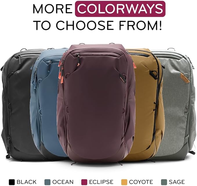 Peak Design Travel Backpack 45L, Expandable 35-45L Design, Rear and Top Access - Image 8