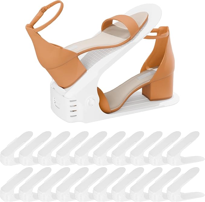 Shoe Slots Organizer, 50% Space-Saving Storage Rack Holder by Yashong