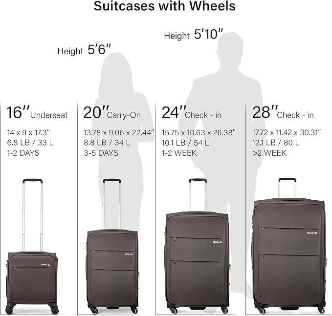 Hanke 16 Inch Underseat Carry On Luggage - Image 3