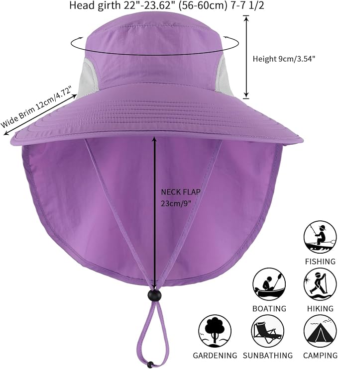 Home Prefer Outdoor UPF50+ Sun Hat Wide Brim Mesh Fishing Hat - Image 2
