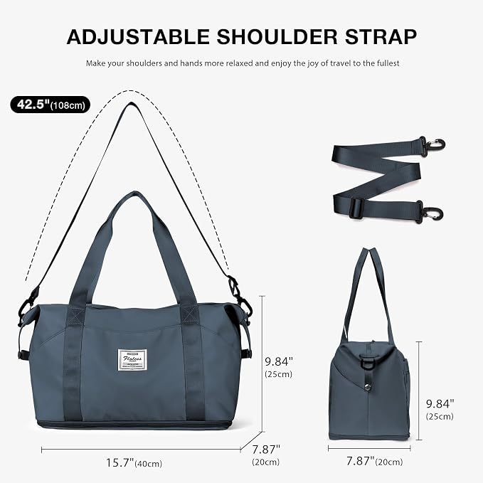Travel Duffel Bag, Sports Tote Gym Bag, Shoulder Weekender Overnight Bag - Image 6