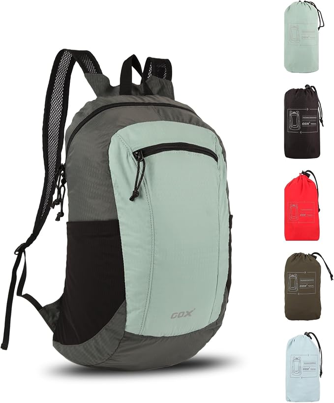 GOX Foldable 20l Backpack For Travel Lightweight Hiking Packable Daypack for by GOX