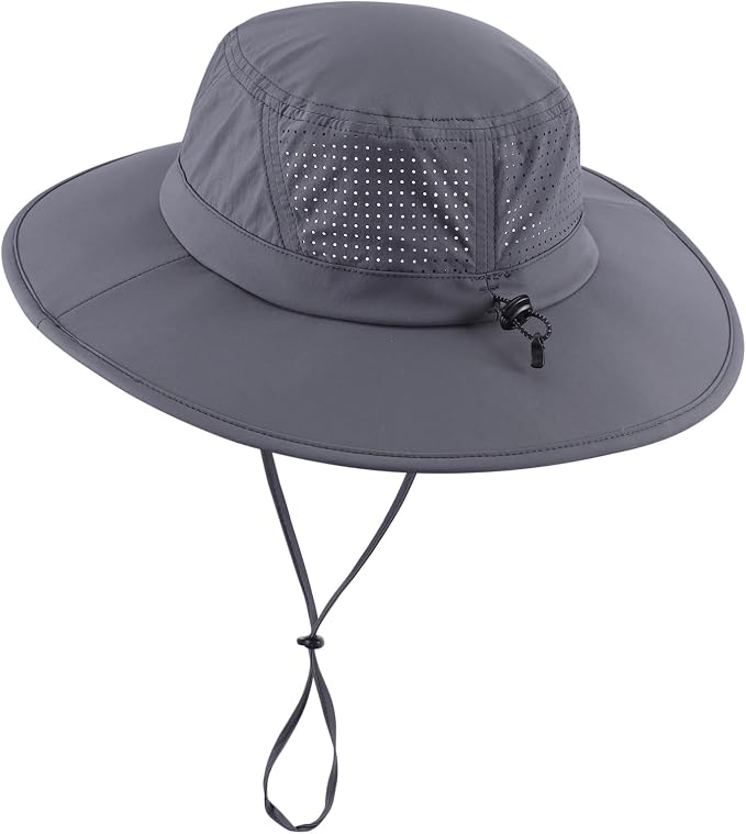 Home Prefer UPF 50+ Sun Hats for Men Women Foldable Wide Brim Fishing Hat Quick - Image 2