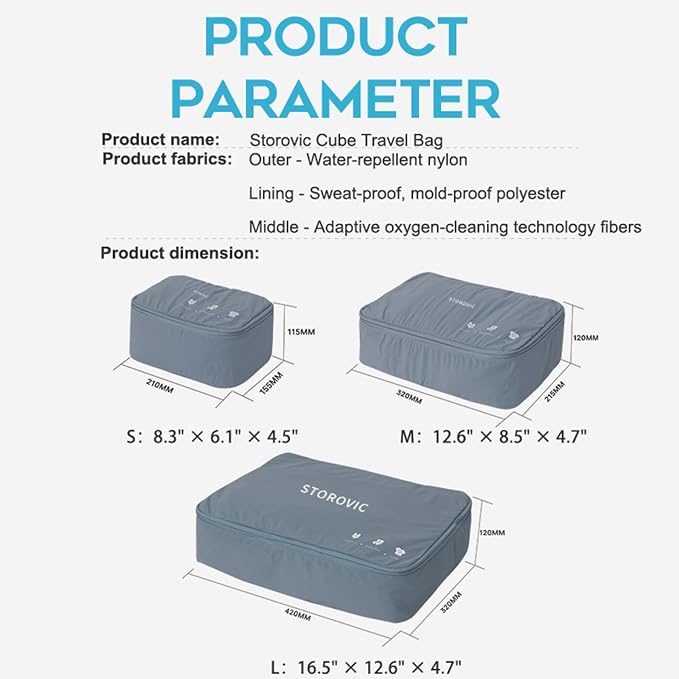 Travel Packing Cubes: Water-Resistant, Odor-Eliminating, Soft & Portable - Image 9