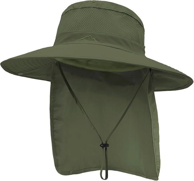 Outdoor Sun Hats with Stowable Neck Flap by Ruqizhi