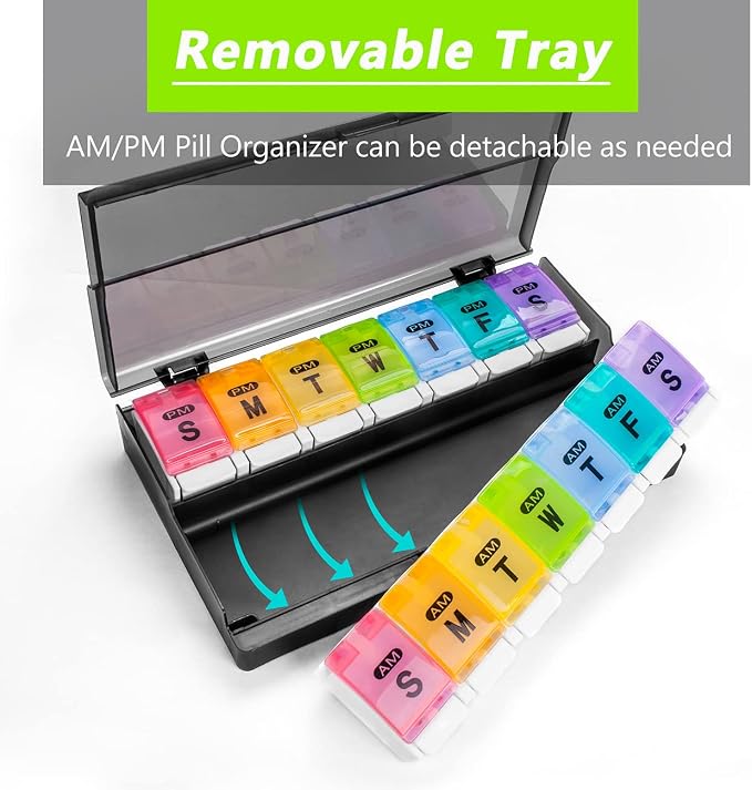 Extra Large Weekly Pill Organizer 2 Times a Day - Image 5