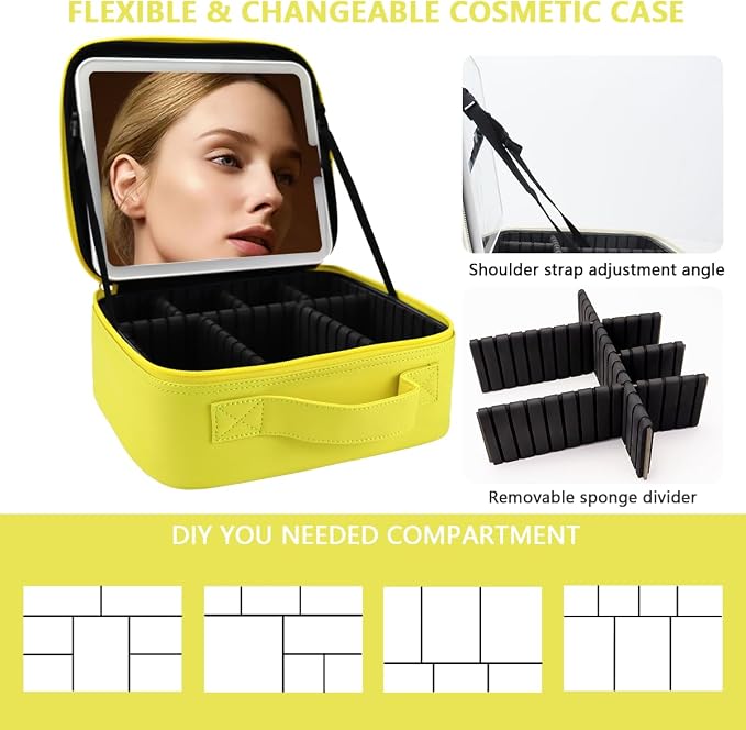 Travel Makeup Bag for Women and Makeup Artists Cosmetic Organizer Large Makeup - Image 2
