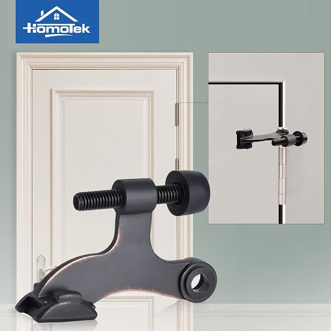 HOMOTEK 4 Pack Hinge Pin Oil Rubbed Bronze Door Stopper, Adjustable Deluxe - Image 5