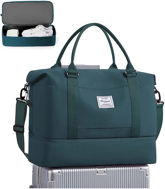 Travel Duffel Bag, Sports Tote Gym Bag, Shoulder Weekender Overnight Bag by WONHOX