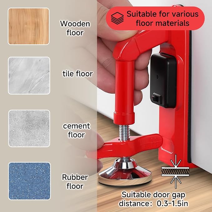 Portable Alarm Door Stopper for Additional Safety in Hotel, Apartment and - Image 6