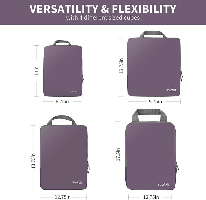 BAGAIL 4 Set/6 Set/8 Set Compression Packing Cubes Travel Accessories - Image 2