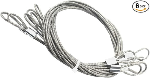 6 pcs 39 inch 3mm Thickness Stainless Steel Wire Cable by Bytiyar