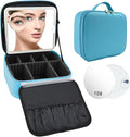 Travel Makeup Bag with LED Mirror and 10x magnifying glass with 3 Lighted by Unknown