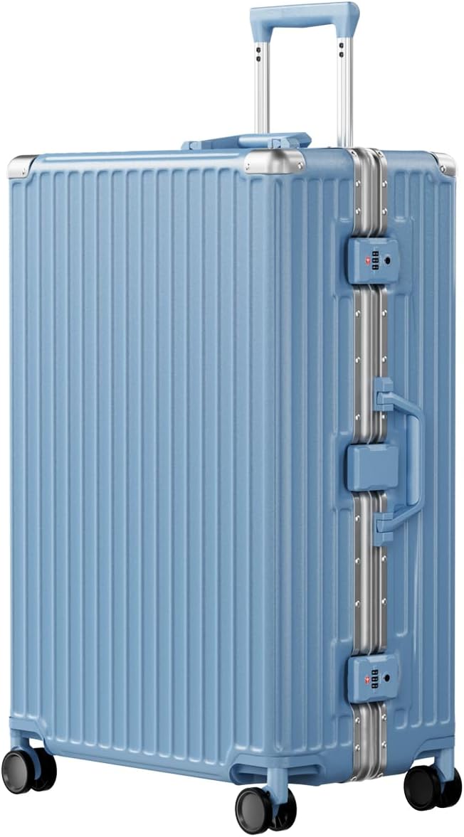 AnyZip Luggage PC+ABS Aluminum Frame Zipperless Checked Luggage Hard Shell by YourBestTravelChoice