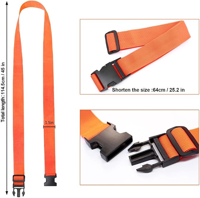 4Pack Luggage Straps Add Bag Straps to Connect Two Suitcases, Adjustable - Image 3