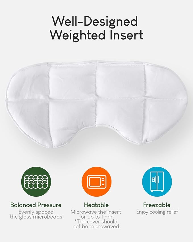 Sivio Weighted Eye Mask for Sleeping, Cooling & Cozy Reversible Blackout Sleep - Image 5