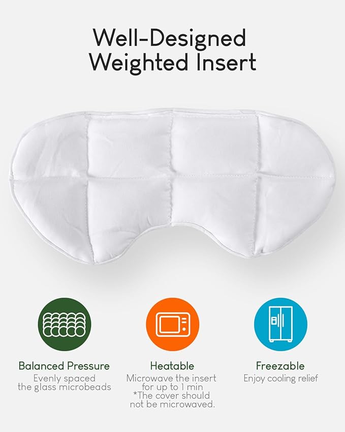 Sivio Weighted Eye Mask for Women & Men, Heatable and Freezable Weighted Eye - Image 5