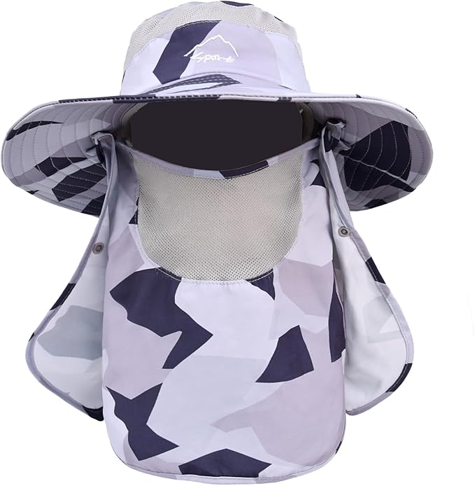 Sun Hats for Men Women Fishing Hat UPF 50+ Breathable Wide Brim Summer UV by Rosoz
