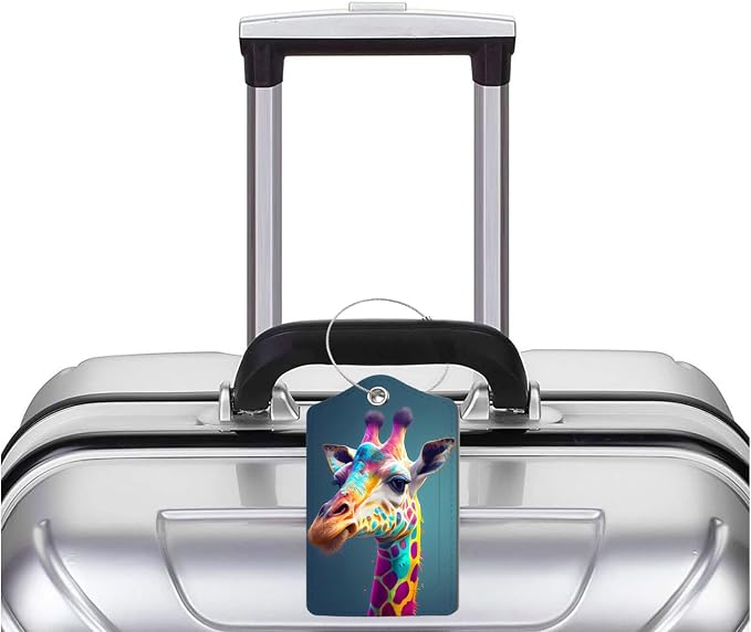 2 Pack Luggage Tag for Suitcase, Cute Unique Leather Bag Tags Identifiers - Image 5