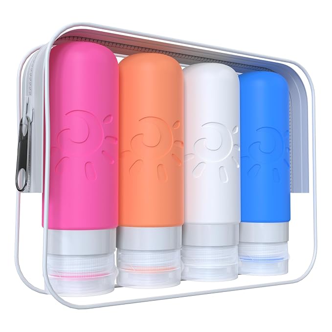Travel Bottles for Toiletries, TSA Approved Travel Containers 3oz Leak Proof by ZAFIT