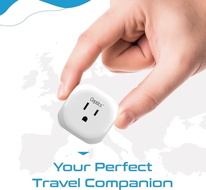 Ceptics European Travel Plug Adapter Europe Power Adaptor Charger 4 Input - Image 5