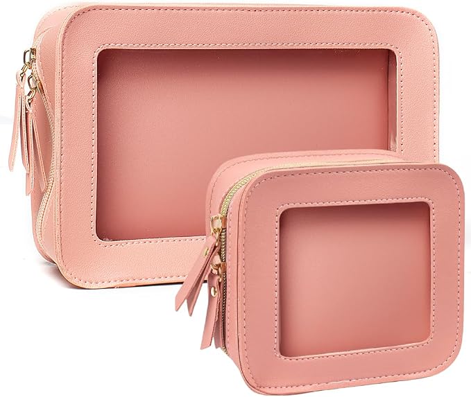 2 Pcs Clear Makup Bag Set by FFpaw