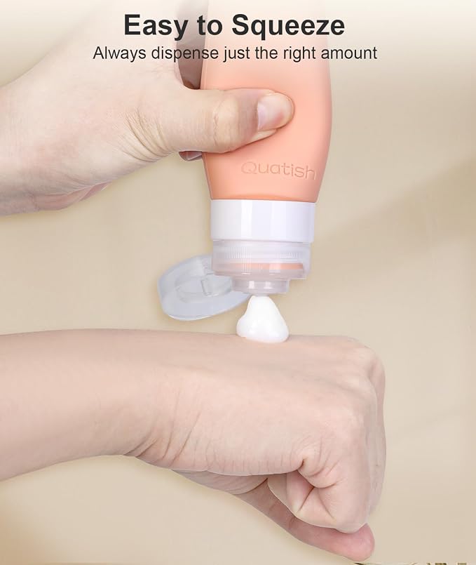 Quatish Travel Bottles for Toiletries, Original Patented Leak Proof Travel Size - Image 4