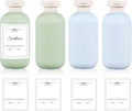 6.8 oz Plastic Travel Shampoo Bottles, Refillable Flip Cap Squeeze Bottles by UMETASS