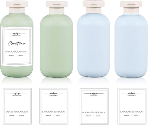 6.8 oz Plastic Travel Shampoo Bottles, Refillable Flip Cap Squeeze Bottles by UMETASS