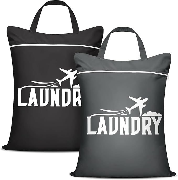 2 Pcs Large Travel Laundry Bags by Fiodrimy