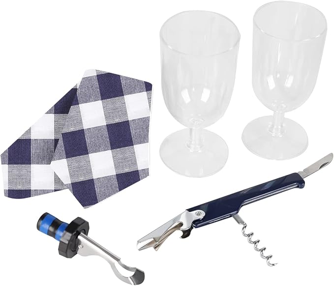ALLCAMP Wine Tote Bag with Cooler Compartment，Picnic Set Carrying Two Sets of - Image 6