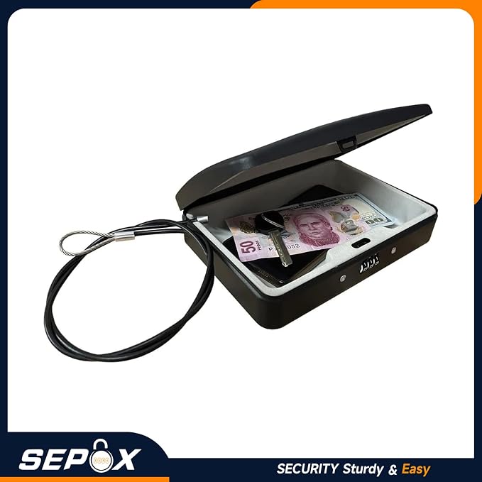SEPOX 10Pcs Portable Security Case Lock Box Steel, Personal Travel Safe Storage - Image 6