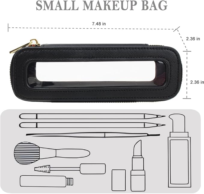 Travel Clear Makeup Bag Set, TSA Approved Cosmetic Bag Case - Image 4